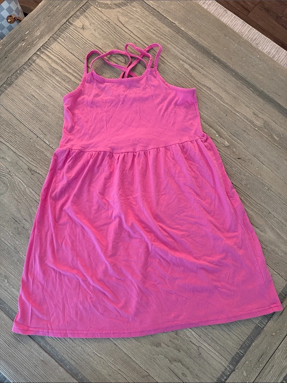 The Children's Place Hot Pink Strappy Casual Girls Dress